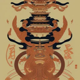  brand logo, Ukiyo-e japanese art