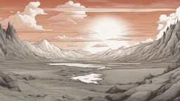 comic style, hell landscape
