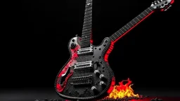 4K. REALISTIC FULL DETAILS. EMISSION DE RADIO HARDROCK FIRESTARTER TERMINATOR JOUANT DE LA GUITARE