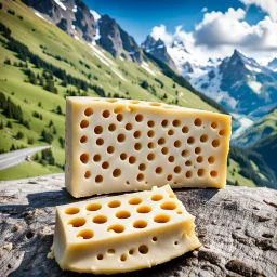 Swiss cheese in the Swiss Alps