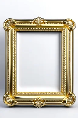 rectangular gold delicate art nouveau picture frame