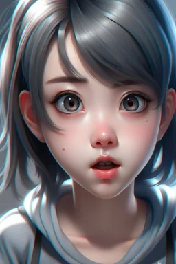 portrait of an anime character hyper realistic