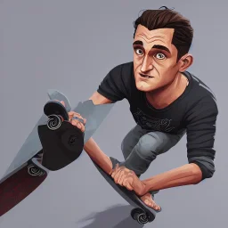 casey Neistat on a skateboard