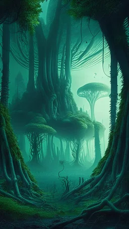 alien forest landscape