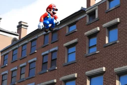 mario falling off building