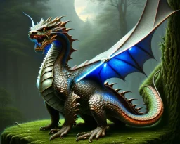 mdjrny-v4 style, photorealistic dragon, sharp scales, insanely detailed, symmetrical glowing eyes, intricate, bright iridescent highlights, art nouveau, volt lighting, atop a mountain crag, ultra high definition, NVIDIA Iray render, volumetric illumination, by argerm inspired by Tod Lockwood and Bob Eggleton, black dragon