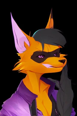 an anthropomorphic fox fursona, female