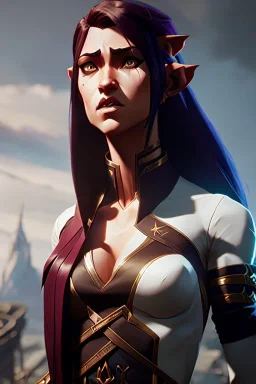 Female elf, Cedric Peyravernay, ultradetailed