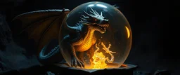 the beefy dragon seen through dark crystal ball