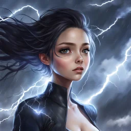 Humanization of the thunderstorm in the form of a girl