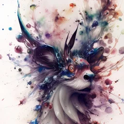 animal glutton carcajou quickhatch Gulo gulo, watercolor illustration by <agnes cecile> <Yoji Shinkawa>