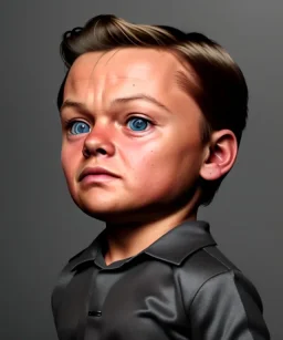 Leonardo di caprio toddler, full body, car, dramatic lighting, hyper realistic