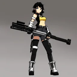 [wii No More Heroes style] Nav Girl with big gun
