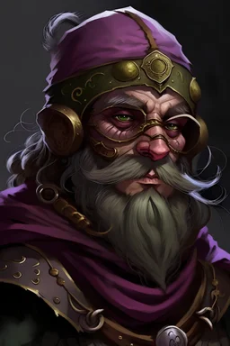 dnd, fantasy, high resolution, portrait, cultist dwarf female with mask