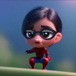 Chibi spiderman, octane rendering, modern Disney style