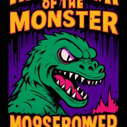 monster more angry and more 90s style, angry fast, extreme, wild, so so angry, red and purple background with 90s style slashes, 45 degree angle