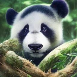 pixar art style of a super cute baby panda in natural environment, vivid color, full body, by mobeius, au naturel, hyper detailed, digital art, trending on artstation, cinematic lighting, studio quality, smooth render, unreal engine, octane render, art style by klimt and nixeu and ian sprigger and wlop and krenz cushart