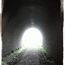 Eerie old tunnel man