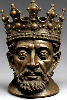 Head of a king wearing a crown