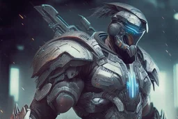 Futuristic Spartan warrior from 2190