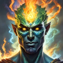 dnd, portrait of elemental of positive energy