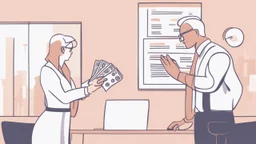 The image accompanying the article symbolically depicts the process of debt management and improving one's personal financial situation. The image portrays an ordinary individual holding the burden of debt and financial challenges in their hands. Meanwhile, another person, representing a financial consultant or advisor, is shown providing advice and guidance to the first person on how to effectively manage their debt and develop strategies to improve their financial situation.