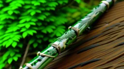 A green nature English horn painted by Frank Wilson