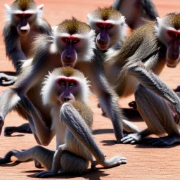 photo, baboons attacking Elon Musk