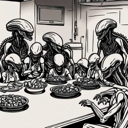 A Group of Xenomorphs and Not Enough Food