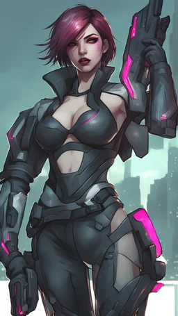 Fiora from league of legends in cyberpunk