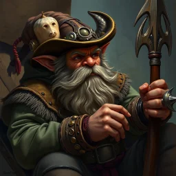 western dwarf bandit relaxing realistic fantasy art