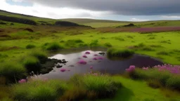 PetalClan lives on a vast moor with rolling hills and bracken. There are very few trees on their territory, it's mostly just low-growing vegetation. At the end of green-leaf, the moors turn purple as heather blooms. There are many small pools throughout the land.