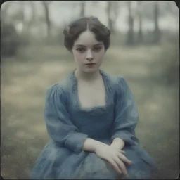 Loreta young, blue, autochrome