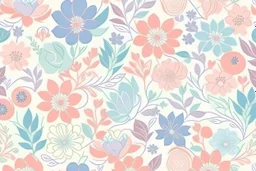 JAPANESE TRADITIONAL FLORA PASTEL theme PATTERN