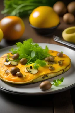 omelet with champignons