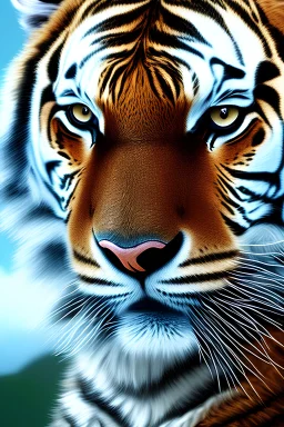 Anthropomorphic Siberian tiger with hyperrealistic 8k suit and tie