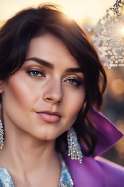 Create an ultra-realistic cinematic 8K portrait of the person in this photo. Keep the face 100% identical — same facial features, skin texture, and expression. Style: fashion editorial, confident pose. Lighting: warm golden hour sunlight, soft rim light. Background: softly blurred urban bokeh. Camera look: shallow depth of field, film grain, cinematic color grade. Outfit: keep similar to the original or elevate slightly with premium casual style.