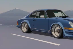 a dark Porsche carrera 964, wide-body, pandem, rocket bunny, carbon fibre, drift car, jdm wheels and rims, ultra realistic,concept art,in tokyo