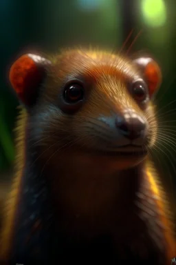 portrait of rad mad Chad gremlin mongoose, prize winning oil painting,bokeh like f/0.8, tilt-shift lens 8k, high detail, smooth render, down-light, unreal engine