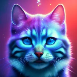 A small feline , magic, head and shoulders,deep colours, 8k resolution concept art portrait by Greg Rutkowski, Artgerm, WLOP, Alphonse Mucha, dynamic lighting, hyperdetailed,intricately detailed ,Splash art, trending on Artstation, triadic colors, Unreal Engine 5 , volumetric lighting Splash art fantasy"