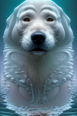 Dog aquatic, high-quality, fine-detail beautiful, breath-taking stunning, 8k resolution, intricate, digital art, detailed matte, volumetric lighting, George Grie, Anne Dittman, Anne Stokes, Lisa Parker, Selina French, Alphonse Mucha Generate Similar