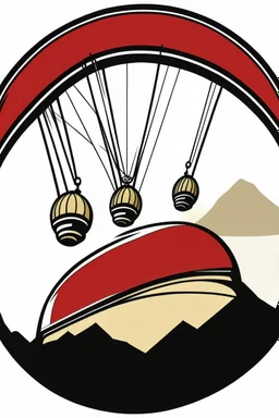 paraglider clip art simple two,tone