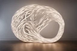the sculpture is unusual in the form of light