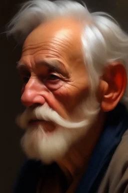 oil painting, old man.