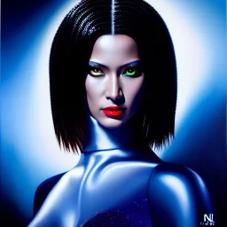 Ultra detailed fullbody Portrait in oil on canvas of Robot Neo from matrix,extremely detailed digital painting,ultrarealistic skin,intense stare, extremely detailed face, crystal clear eyes, mystical colors ,perfectly centered image, perfect composition, rim light, beautiful lighting,masterpiece ,8k, stunning scene, raytracing, anatomically correct, in the style of Simon Bisley and uncannyknack and Ohrai Noriyoshi and robert e howard and Steve Jung.