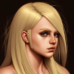 Portrait of blonde warrior