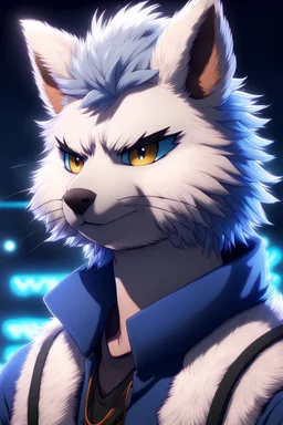 [Anime Portrait] Furry Male Character named Twitter [<8K resolution, ultra graphic, high quality, detailed with power lines>]