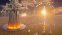 "The image illustrates the concept of nuclear energy and its environmental impact. It portrays a modern nuclear reactor alongside arrangements of solar panels, symbolizing the use of multiple sources for safe and sustainable energy generation. The image strikes a balance between technology and the environment, reflecting the complex content of the article and the influence of energy on the natural world."