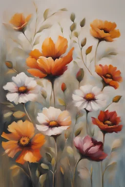 adults oil painting of flowers, paintings capture the essence of wildflowers in clean, stylized designs. Each brushstroke celebrates the enveloping beauty of petals and leaves