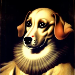 portrait of a dog José de Ribera Style